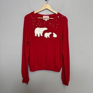 WILDFOX X COCA COLA bear baggy beach jumper sweatshirt size S